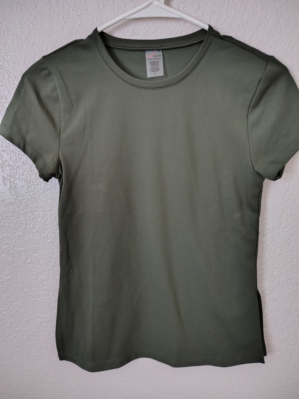 Women's Short Sleeve Crewneck Tee in Olive Green